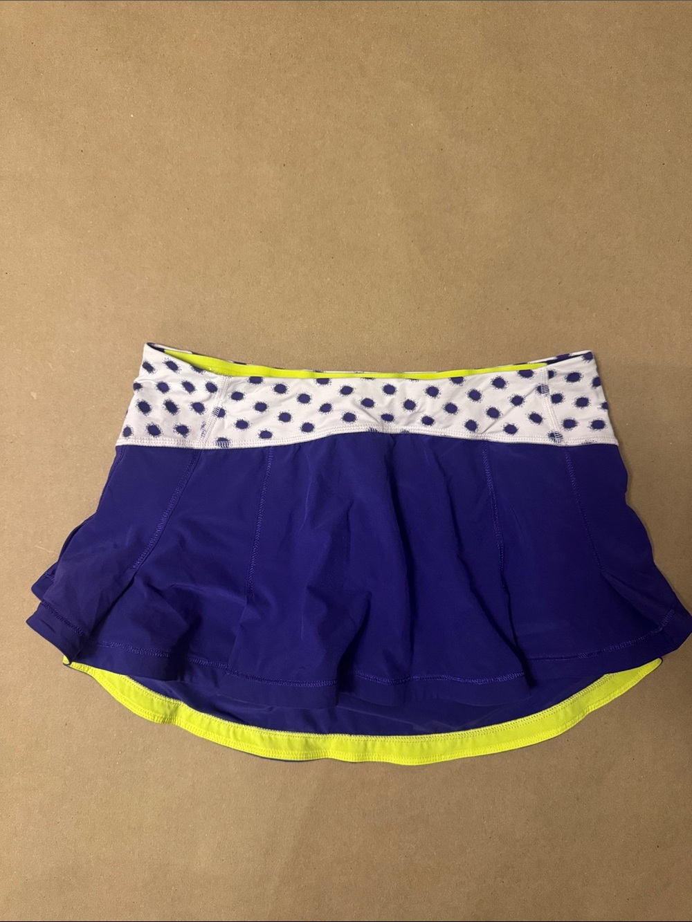 Lululemon Skirt Presta Purple Athletic with Polka Dot Waistband